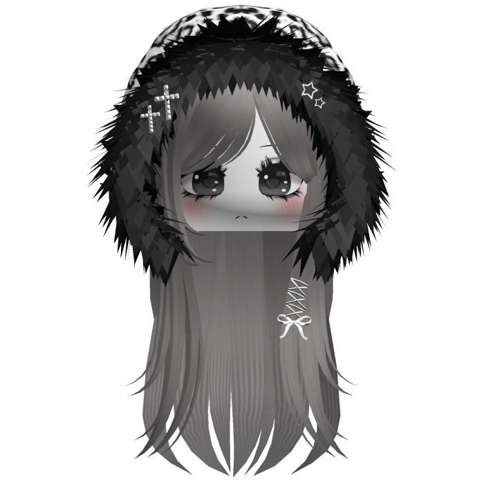 White Snow Leopard Hood Girl Dusty Grey