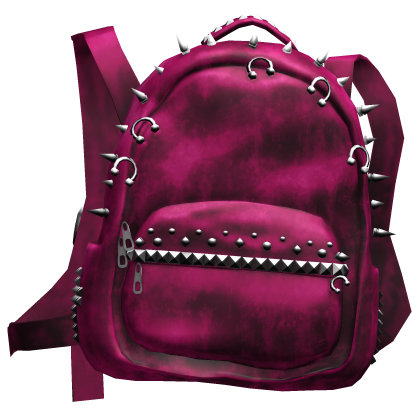 1.0 Grunge Emo Studded BackBag Hot Pink