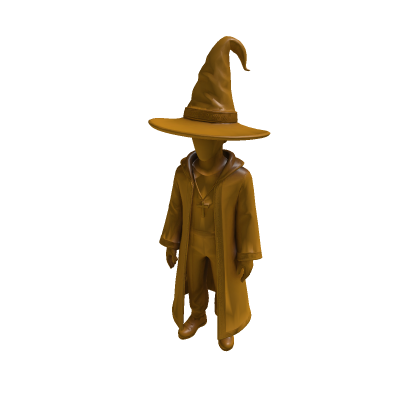 Golden Wizard Robe And Hat