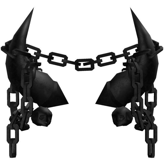 Black Dark Gothic Skull Chained Horns 