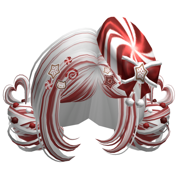 ♡ Christmas Candycane Buns (White & Red)