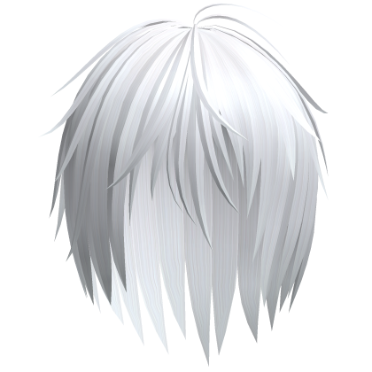 Emo Messy Razor Cut Layered Hair (White)
