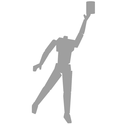 headless on tiptoe pose