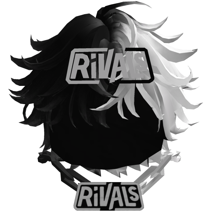 Rivals Black White Split Messy Hair w Chains