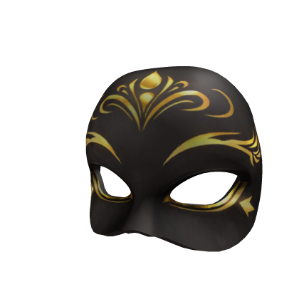 New Years Gold Black Masquerade Mask Addon