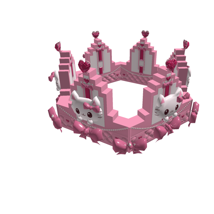 Kawaii Pink Crown Addon | 8-Bit Royal Crown