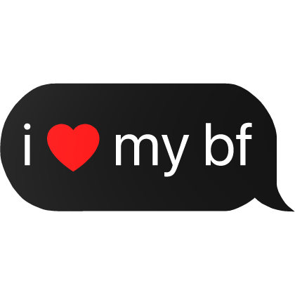 i heart my bf boyfriend text Roblox item