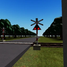 Swiss railroad crossing icon