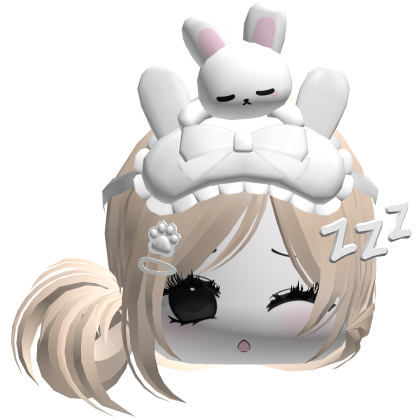 Kawaii Moe Sleepy Cute Bunny Anime Hair Beige