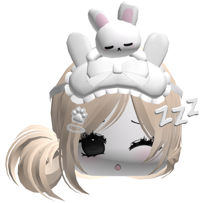 Kawaii Moe Sleepy Cute Bunny Anime Hair Beige