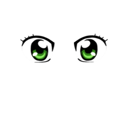 Green anime eyes