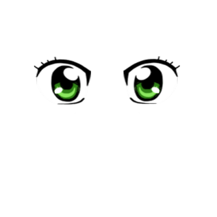 Normal Green Anime Girl Eyes Roblox decal