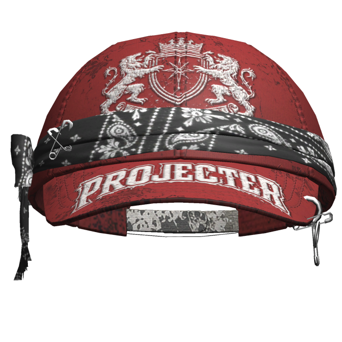 Y2k Bandana Cap Red&Black