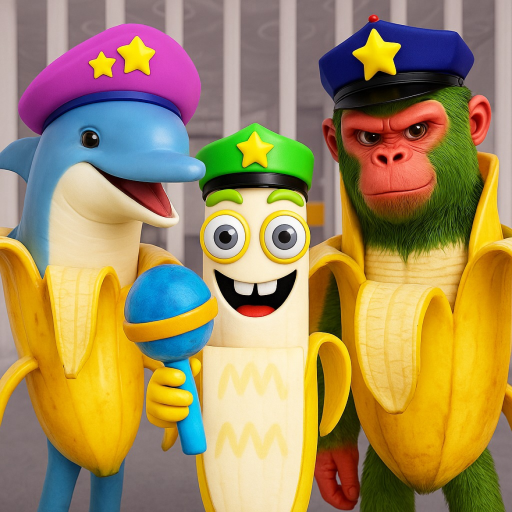 BANANA POLICE FAMILY PRISON RUN ESCAPE! (Obby) official Roblox game thumbnail