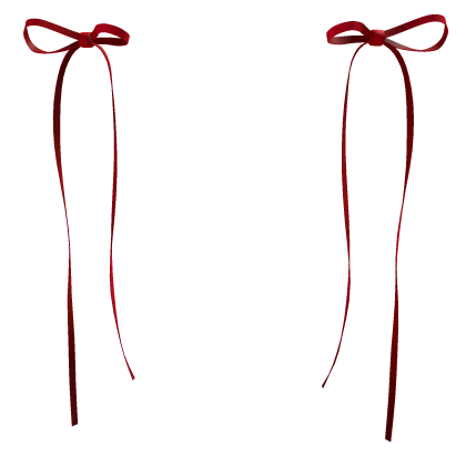 Red ribbon bow accessory