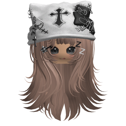 Milktea Cross Beret Emo Girl Hair