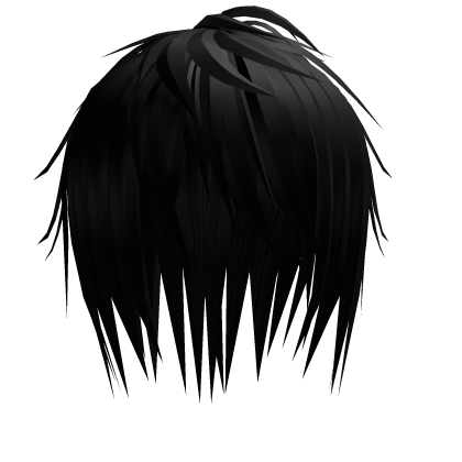Black Unkept Emo Vkei Anime Hairstyle