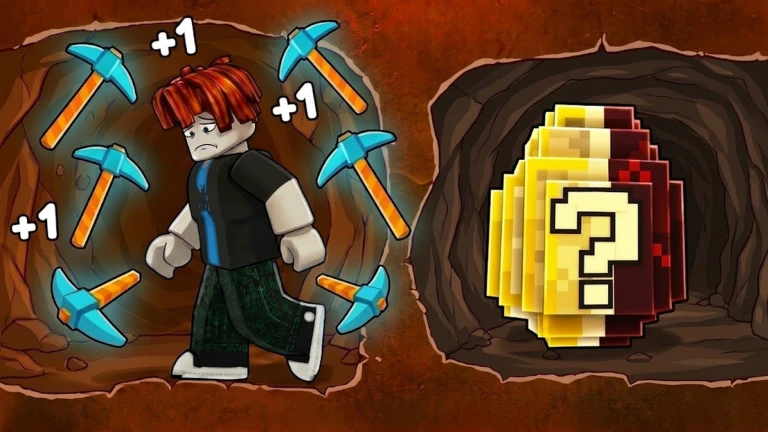 How +1 Pickaxe Swing for Eggs works: +1 Pickaxe Swing for Eggs screenshot