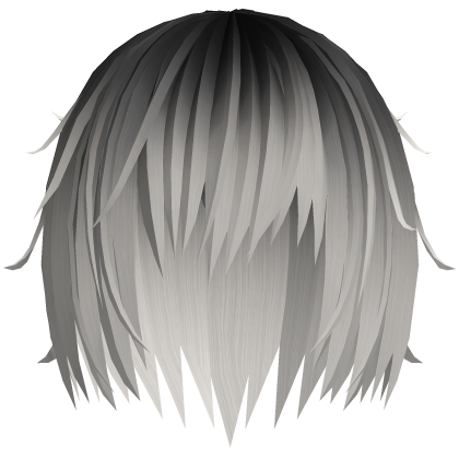 (っ- ‸ - ς)♡ emo messy tufts hair in black / Roblox item