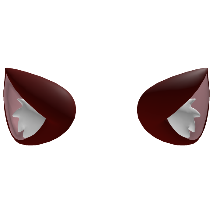 Fluffy Cartoon Cat Red Anime Ears
