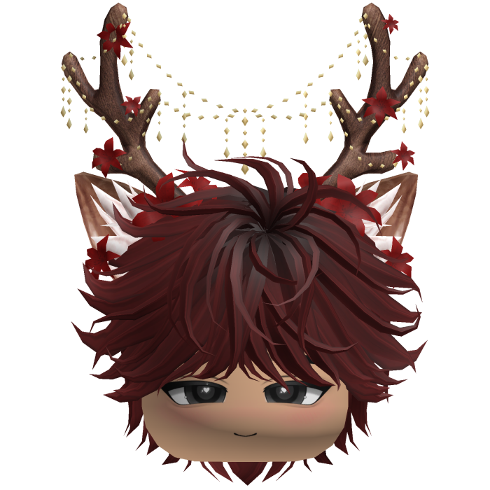 Christmas Messy Hair w/ Antlers