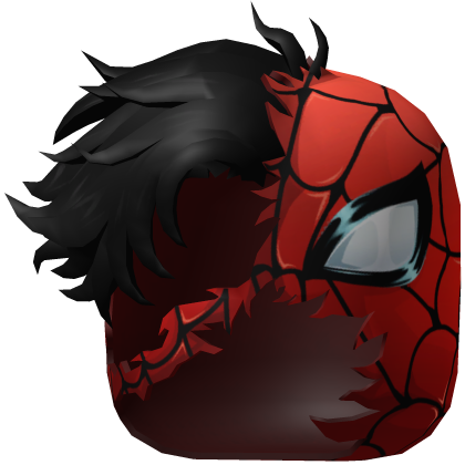 Ripped Spider Mask Hair Black