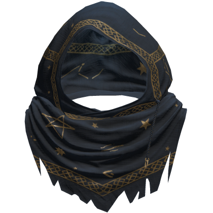 Blue Sorcerer Distressed Rune Hood