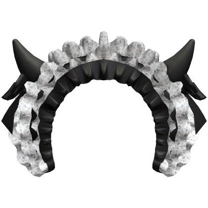 Cute Devil Horns Maid Headband - White Roblox item