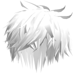 Messy Spiky Anime Boys Emo Hair/Y2K (White) v12