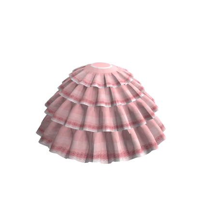 💖 Pretty Ball Gown Skirt in Pink Lace Ruffles