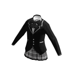 Cell shade black and white anime uniform 