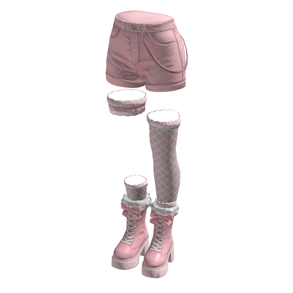 Pink Coquette Doll Boots w/ Short thumbnail