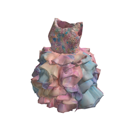 🌈 Pastel Ruffle Sparkle Dress [PBR]