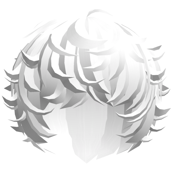 cute kawaii white messy swirly curly fluffy hair