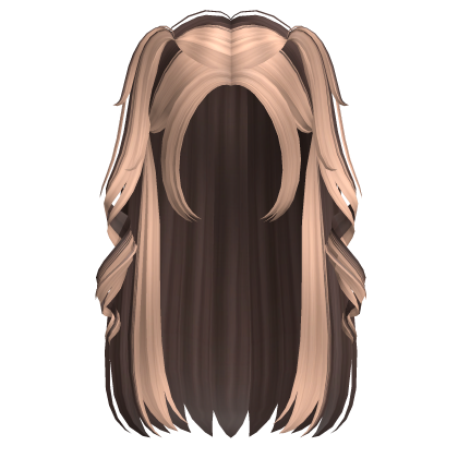 Cute Long Curled Pigtails (Brown to Blonde) Roblox item