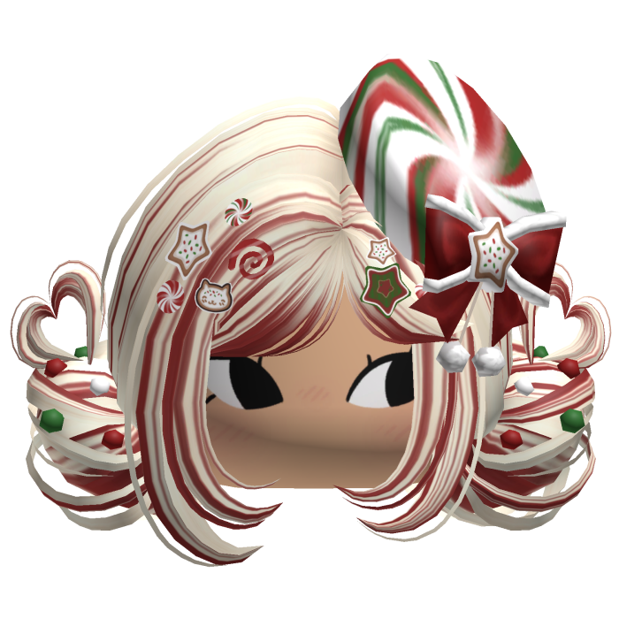 ♡ Christmas Candycane Buns (Beige & Red)