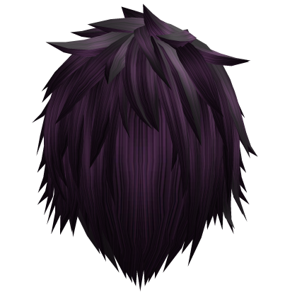 purple messy  jaggered spikey emo vkei hair Roblox item