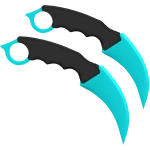 Cyan Dual Karambits