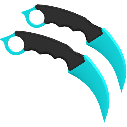 Cyan Dual Karambits