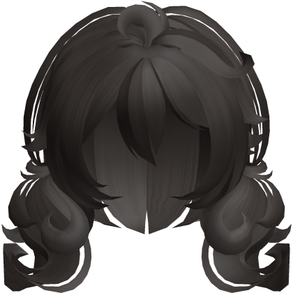 cute fluffy moe bob pigtails in dark brown
