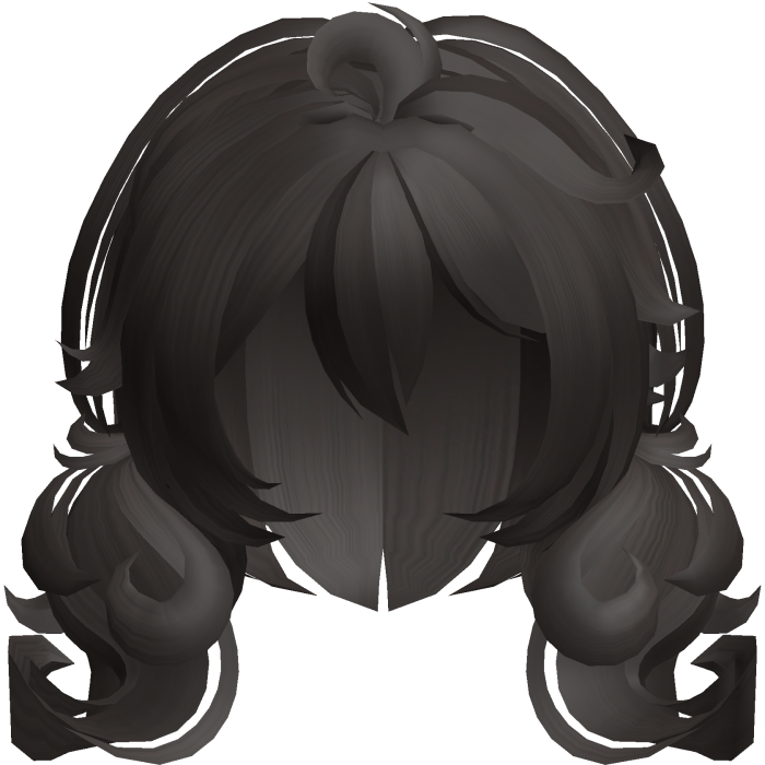 cute fluffy moe bob pigtails in dark brown