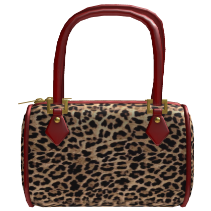 M$| Red Leopard Print Bag