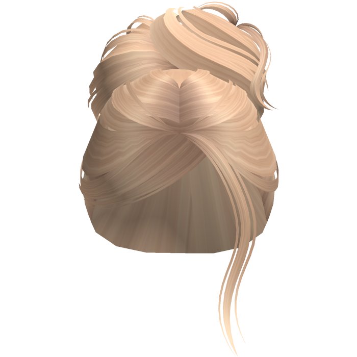 Sleek High Bun Parted Bangs (Blonde) 