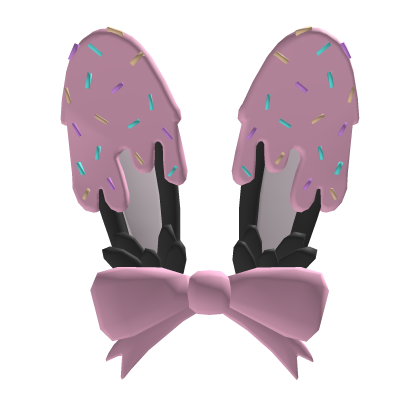 ♡ ꒰ Adorable Kawaii Sprinkle Bunny Ears (Black) Roblox item
