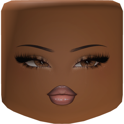 Smirking Baddie Makeup Face Brown Skin Tone Roblox item