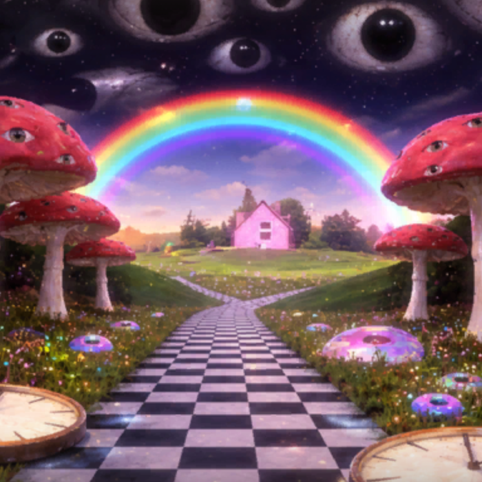 Creepy Weirdcore Eyes Dream Background