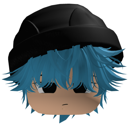 fluffy messy Y2K emo hair (Blue) Roblox item