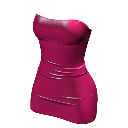 ♔ Hot Pink Leather Tight Mini Dress