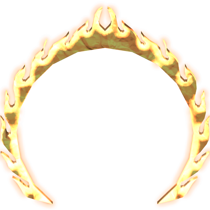 Glowing Celestial Golden Flame Aureole Halo