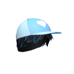 Black Boy Hair with Blue Baseball Cap